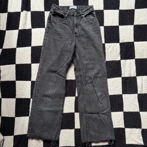 Refuge Black Hi-Rise Wide Leg Jeans Size 3